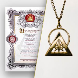 New Initiate Package: Gold Illuminati Talisman and Eternal Oath | BUY Gold ILLUMINATI NECKLACE